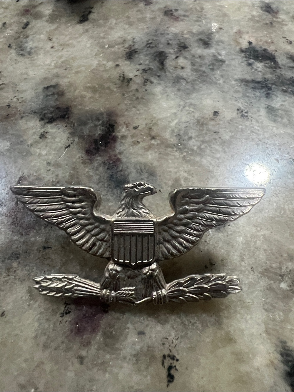 Vintage Zina Sterling Eagle Brooch - Silver Tone